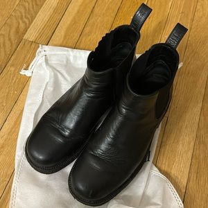 staud black ankle boots
